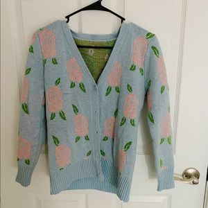 Cute thrift store rose sweater